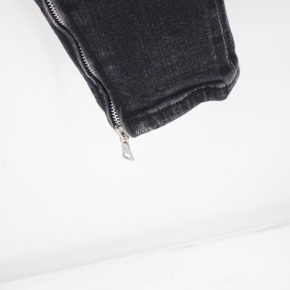 Represent Jeans Mens 30 Repairer Selvedge Vintage Black Ankle Zip Distressed - Picture 2 of 15